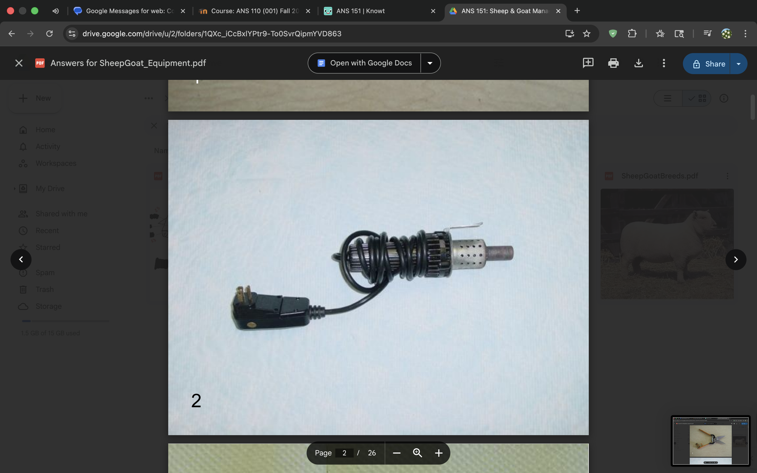 <p>Electric dehorner</p>