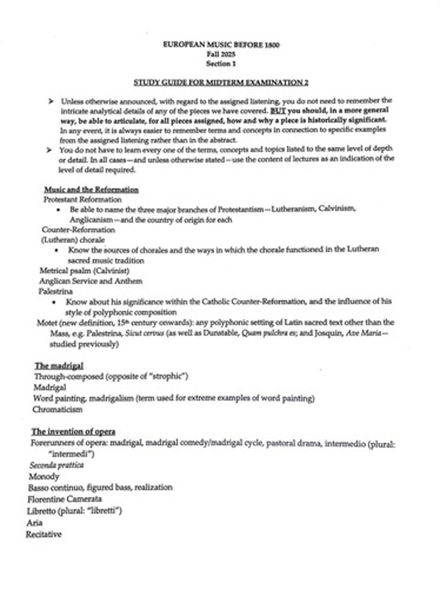 <p>Be able to name the three major branches of Protestantism-Lutheranism, Calvinism, Anglicanism-and the country of origin for each.</p>