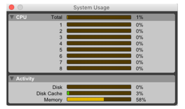 <ul><li><p><span>a 'floating' window that displays how much demand Pro Tools is</span><br><span>placing on your computer</span></p></li></ul><p></p>