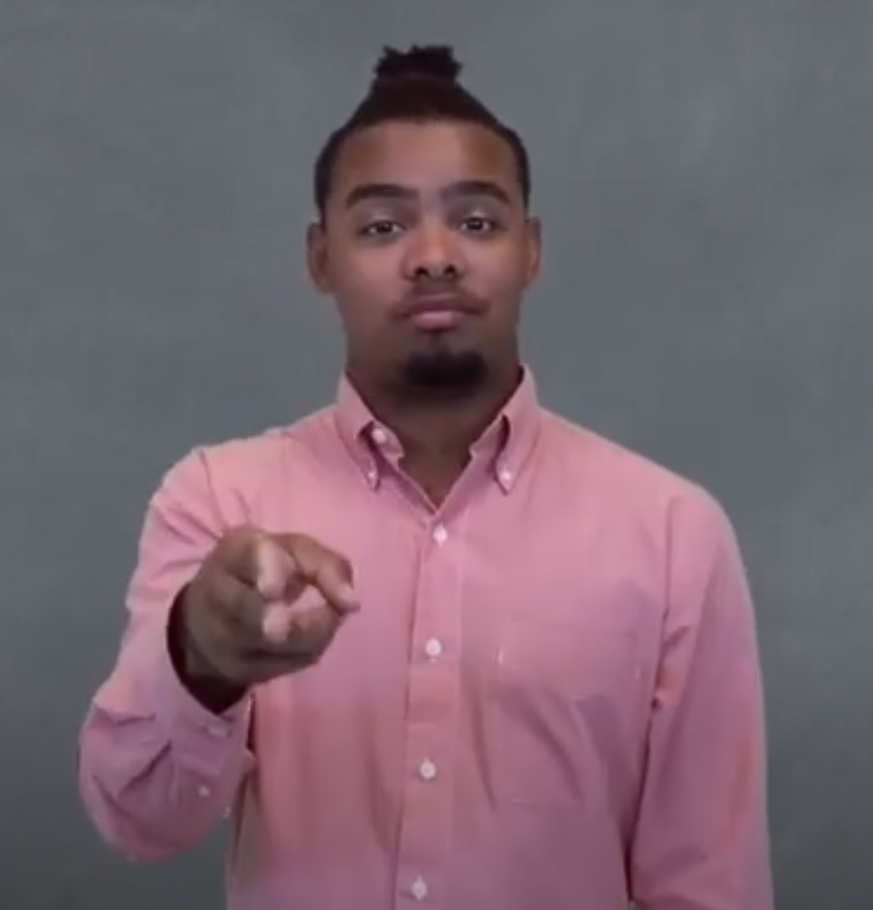 <p>“h” sign bouncing once left to right</p>