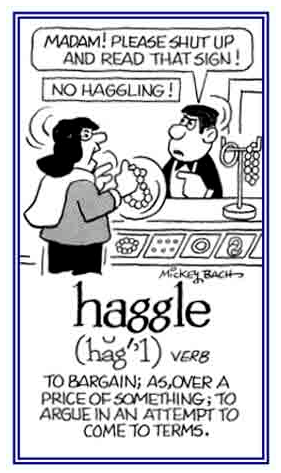 <p>To negotiate the terms of a transaction.</p>