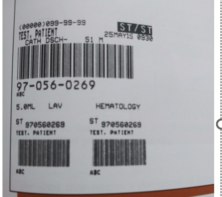 <p>Which label goes on the tube and why can’t we use the other one?</p><p>What are the small label called?</p>
