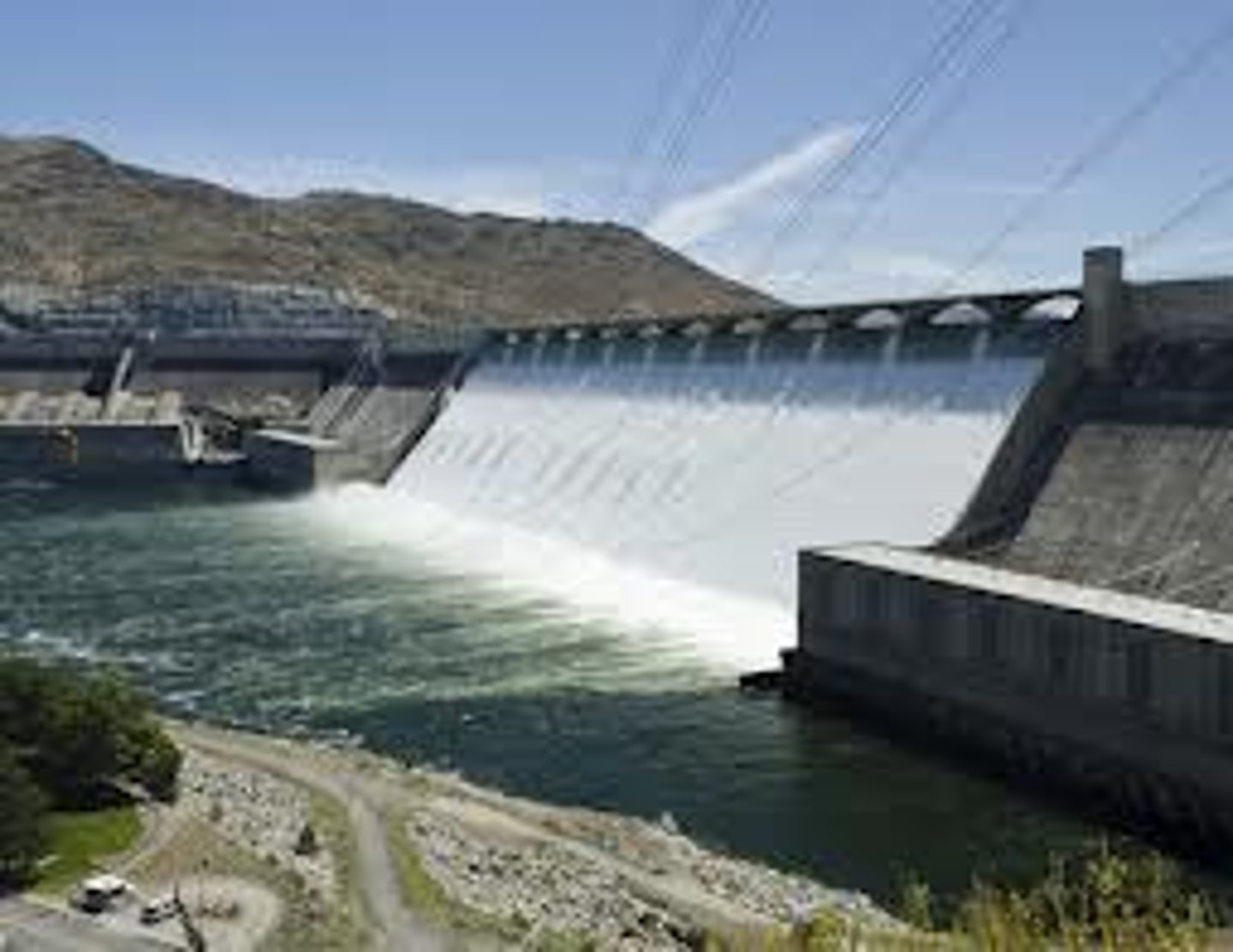 <p>Electricity generated by flowing water</p>