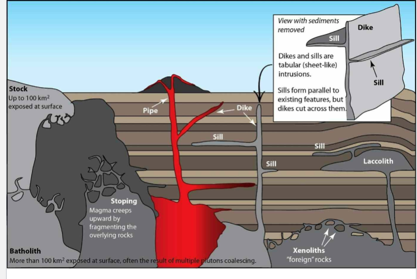 <p><span style="color: #000000">-Largest plutonic rock body (&gt;100km2).</span><span style="color: #000000"><br></span><span style="color: #000000">-Smaller bodies called stocks</span><span style="color: #000000"><br>-</span><span style="color: #000000">Broadly granitic in composition.</span><span style="color: #000000"><br>-</span><span style="color: #000000">Typically form in orogenic belts</span><span style="color: #000000"><br>-</span><span style="color: #000000">Deep roots. For some debate exists about the 3- shape/deeper structure</span><span style="color: #000000"><br>-</span><span style="color: #000000">Magmas ascend at depth via plastic deformation of surroundings. At shallower depths ascend by stoping.</span><span style="color: #000000"><br></span><span style="color: #000000">-Probably rise as diapir</span></p><p><span style="color: #000000"><br>-</span><span style="color: #000000">Amount thermal energy to form and maintain batholith as it rises is high.</span><span style="color: #000000"><br>-</span><span style="color: #000000">Most cases heat source is mantle-derived basaltic melts.</span><span style="color: #000000"><br></span><span style="color: #000000">-Form in orogenic belts and some in continental hotspots &amp; rifts</span></p>