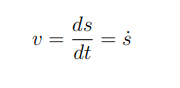<p>velocità istantanea: v = ds/dt </p><p>velocità media come in immagine: </p>