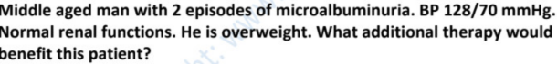 <p>ACEi / statins / BB / diuretics</p>