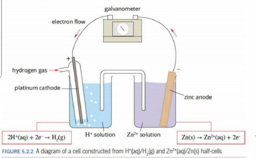 <p>The half cell should be constructed at standard conditions (gas pressures of 100kPa, concentration of 1M) and the temperature of 25C. </p><p>The cell is connected to a standard hydrogen electrode to form a galvanic cell and the potential difference is measured with a voltameter. </p><p></p>