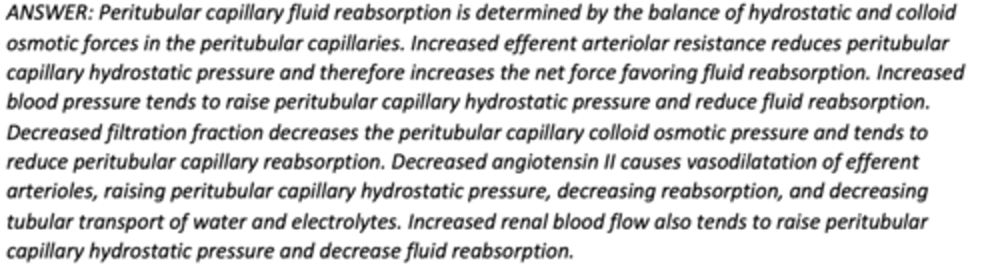 <p>C) Increased efferent arteriolar resistance</p>