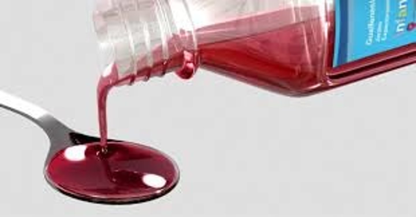 <p>to take liquid medicine</p>