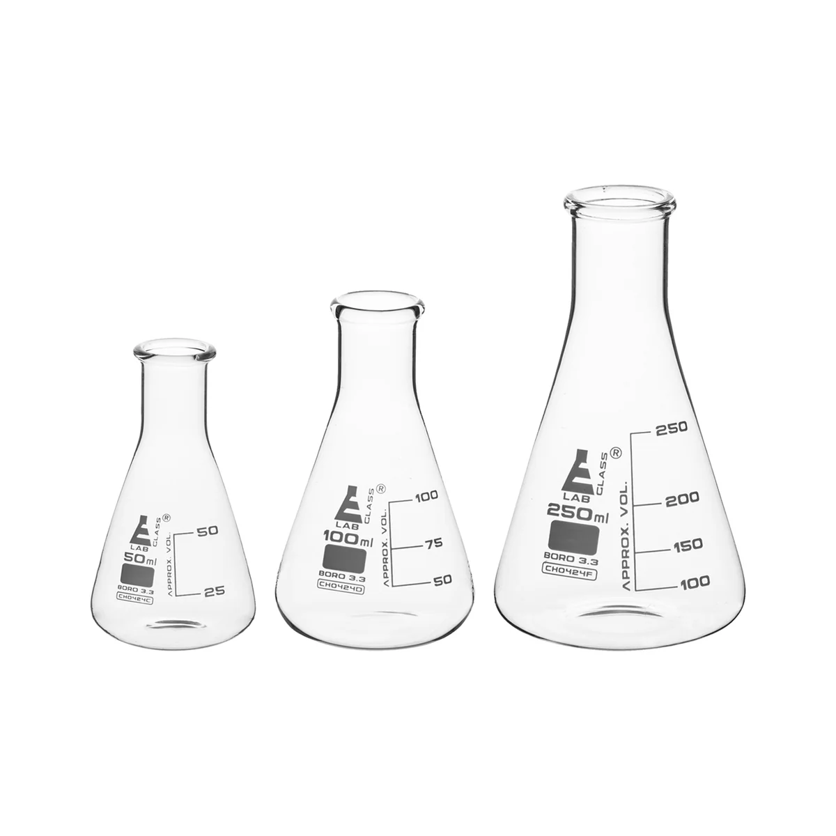 <p>Erlenmeyer flasks</p>