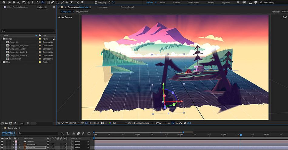 <p>How do you activate the 3d layer in After Effects?</p>
