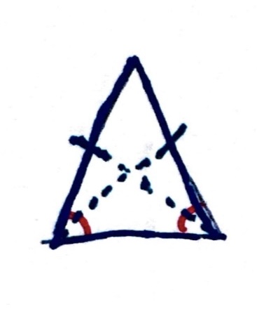 <p>has TWO congruent sides and TWO congruent angles</p>
