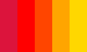 Red, Orange, Yellow, Red-Orange, Yellow-Orange, Red-Violet 