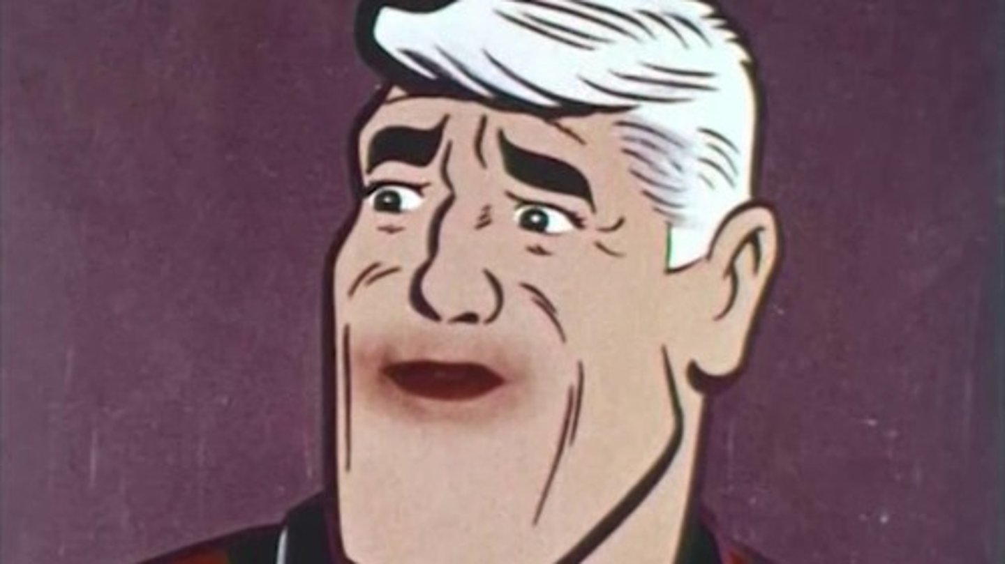 <p>Notable for its very limited animation and especially for the "Syncro-Vox" optical system that superimposed real human mouths on the faces of the animated characters</p><p>Produced by Clark Haas</p>