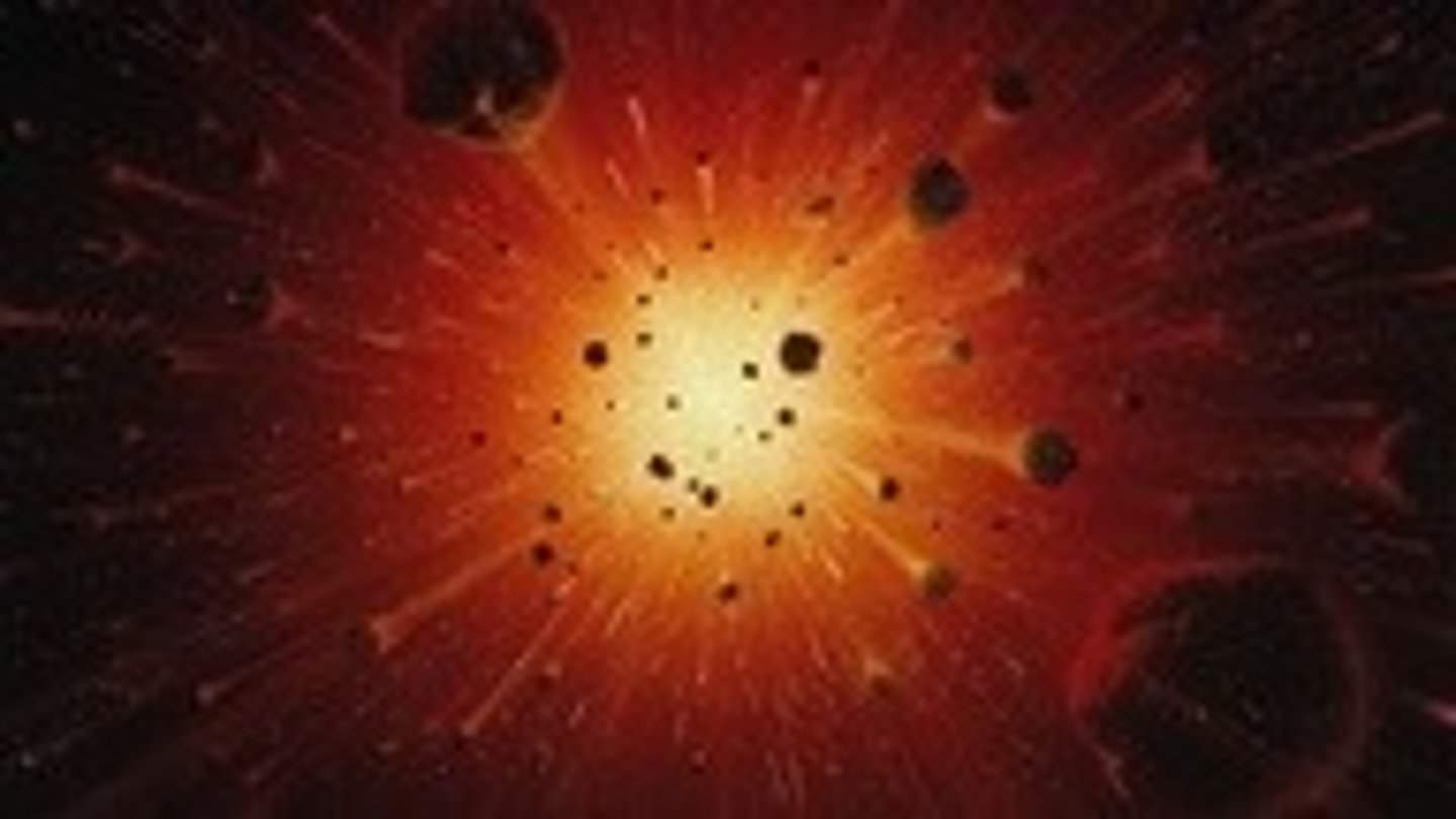 <p>to develop/come into existence</p>