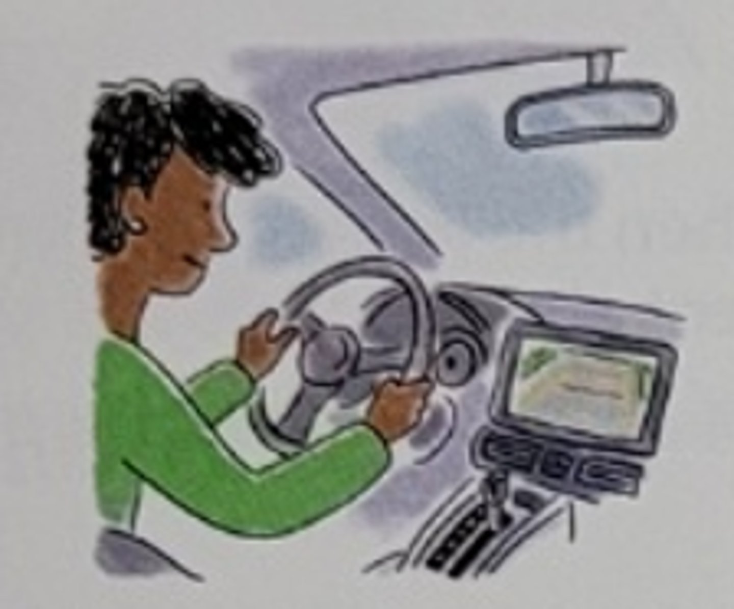 <p>The rear view mirror.</p>