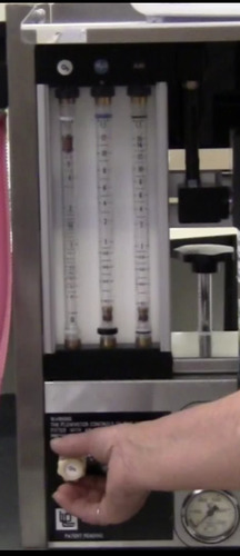 a device used to control the rate of oxygen being delivered in liters per minute