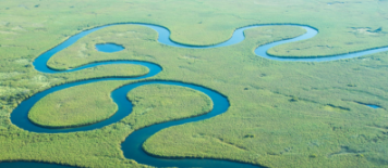<p>Wander in big loops across a wide flat</p><p>floodplain bounded by valley walls.</p><p>These are characteristic of lowlands</p><p>and so if mountains are too close to</p><p>the sea this state may never develop</p>