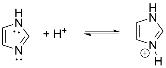 <p>pKa of imidazole </p>