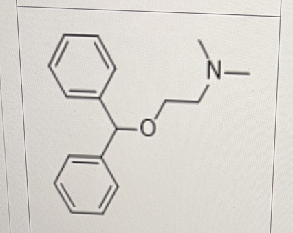 <p>Select All That Apply:</p><p class="p1">Diphenhydramine (Benadry<span data-name="registered" data-type="emoji">®</span>) is an antihistamine mainly used to treat allergies.</p><p class="p1">Which of the following metabolic reactions can happen to diphenhydramine directly?</p>