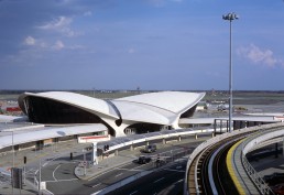 <p>shaped like flying because planes were relatively new</p>