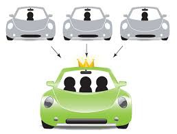 <p>carpooling</p>