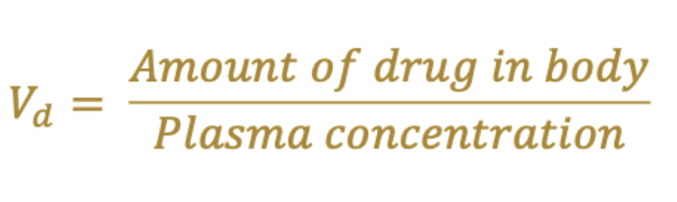 <ul><li><p><span>In plasma where does it go&nbsp;&nbsp;</span></p></li><li><p><span>Out of vasculature?&nbsp;</span></p></li><li><p><span>What rate?&nbsp;</span></p></li><li><p><span>To what extent does it extend out the vasculature&nbsp;</span></p></li><li><p><span>The volume of distribution (Vd) = how large an area in the body the drug has been distributed into after the dose is given&nbsp;</span></p></li><li><p><span>Based on the properties of the drug&nbsp;</span></p></li><li><p><strong><span>NOT ACTUAL VOLUME OF DRUGS OR TISSUES</span></strong><span>&nbsp;</span></p></li><li><p><span>Factors that affect distribution&nbsp;</span></p></li></ul>