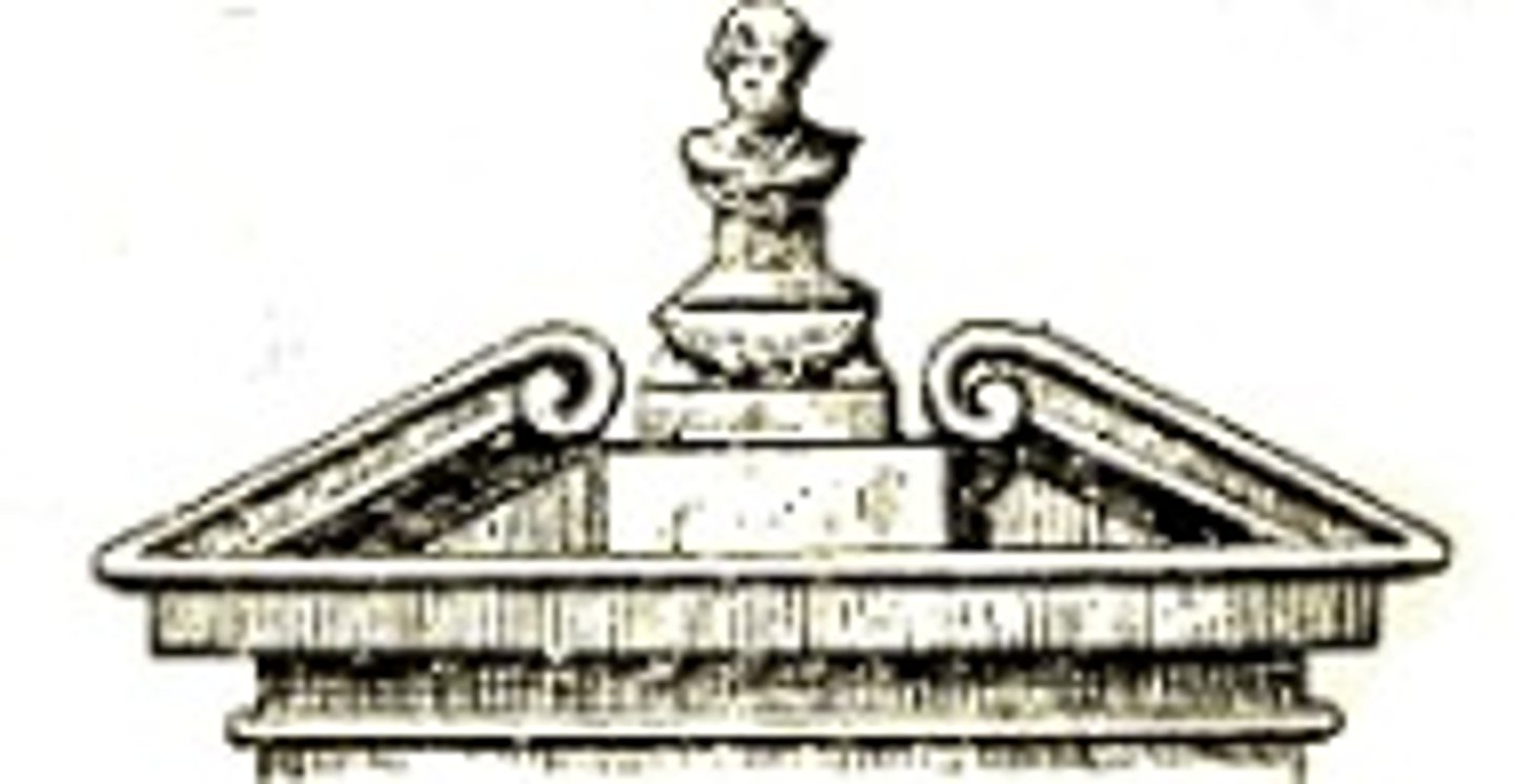 <p>A type of baroque pediment</p>