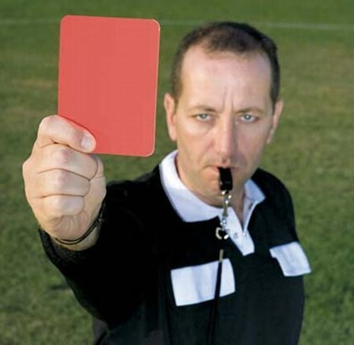 <p>sent off</p>