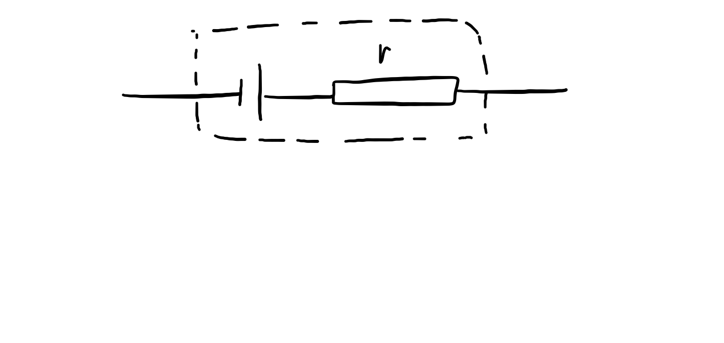 <ul><li><p>Internal resistance - resistance inside a battery</p></li><li><p>E = I(R + r) (e.m.f. = current (resistance + internal Resistance))</p></li></ul><p></p>