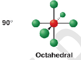 <p>octahedral </p><p>90 </p><p>SF6</p>