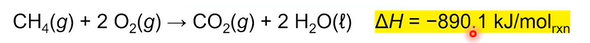 one mole of CH4 produces -810 kJ/mol, so 2 moles makes 1780 kJ/mol.   