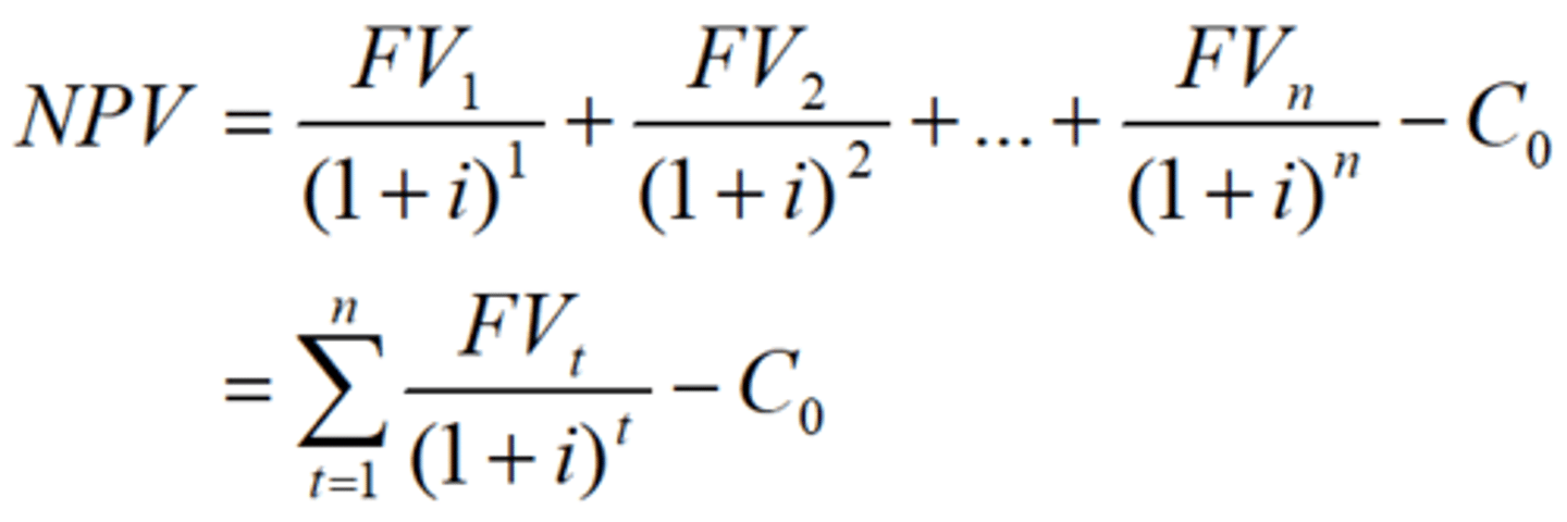 <p>If NPV is greater than or equal to zero, the manager should carry out the project.</p><p>If NPV is less than zero, the manager should NOT carry out the project.</p>