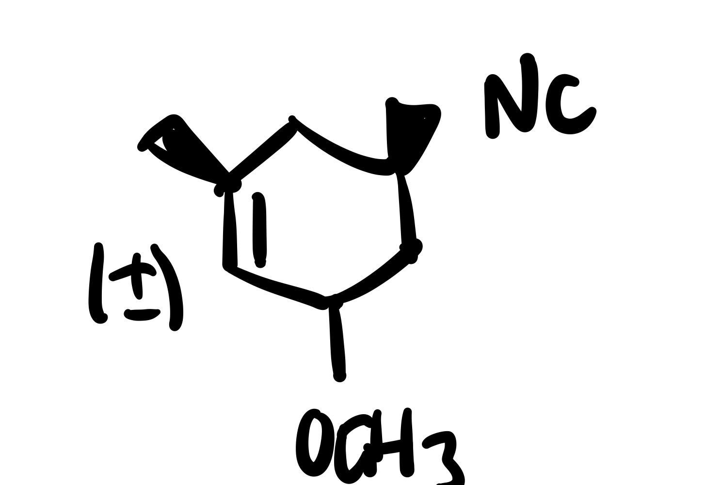 <p>Add diene to dienophile, add (+-)</p>