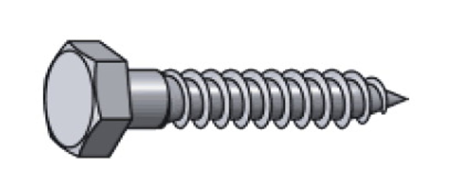 <p>KIND OF BOLT: bolt with a wood thread and pointed tip</p><p>-abbreviated Lag</p>