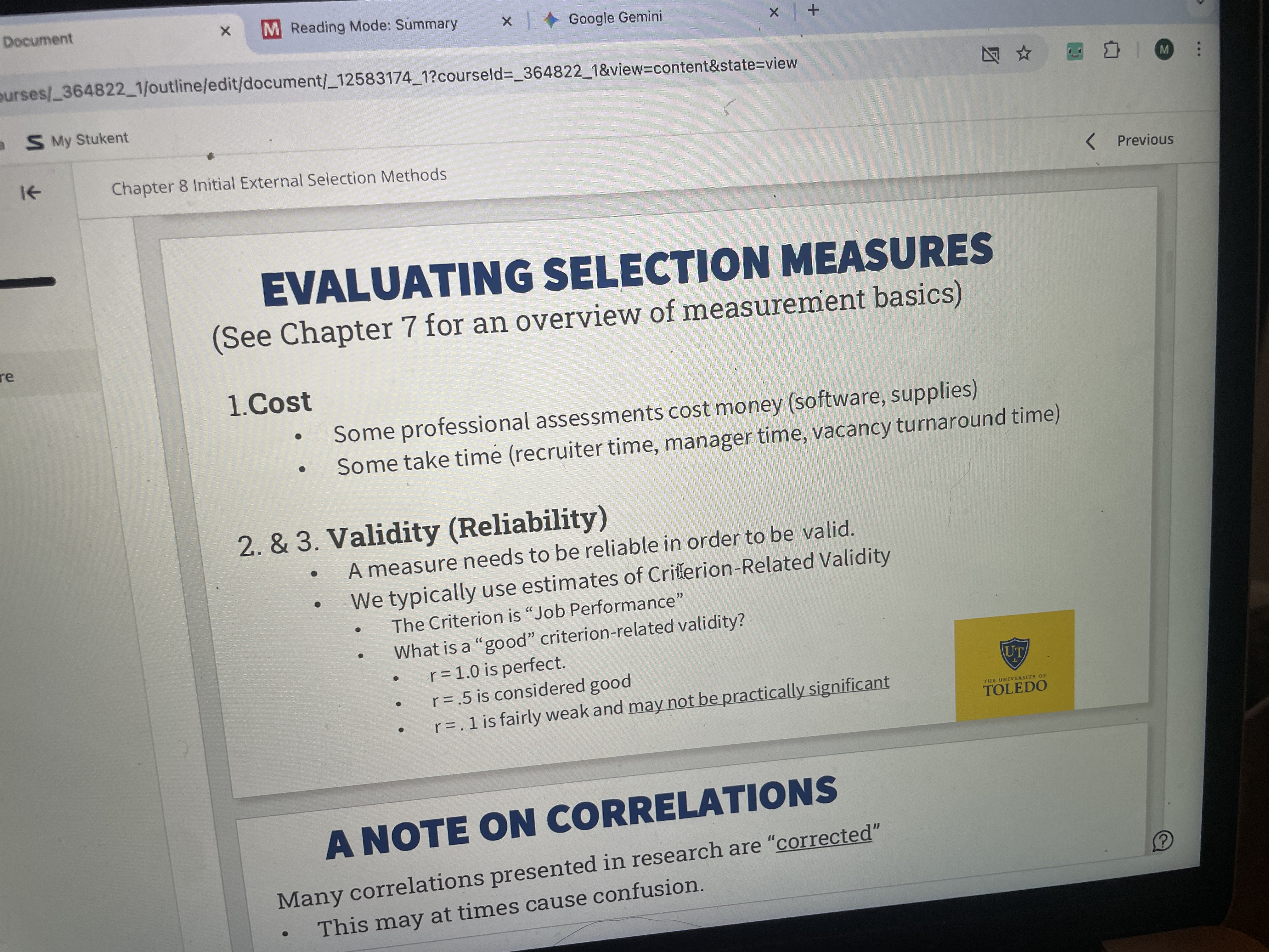 <p>Evaluating Selection Measures</p>