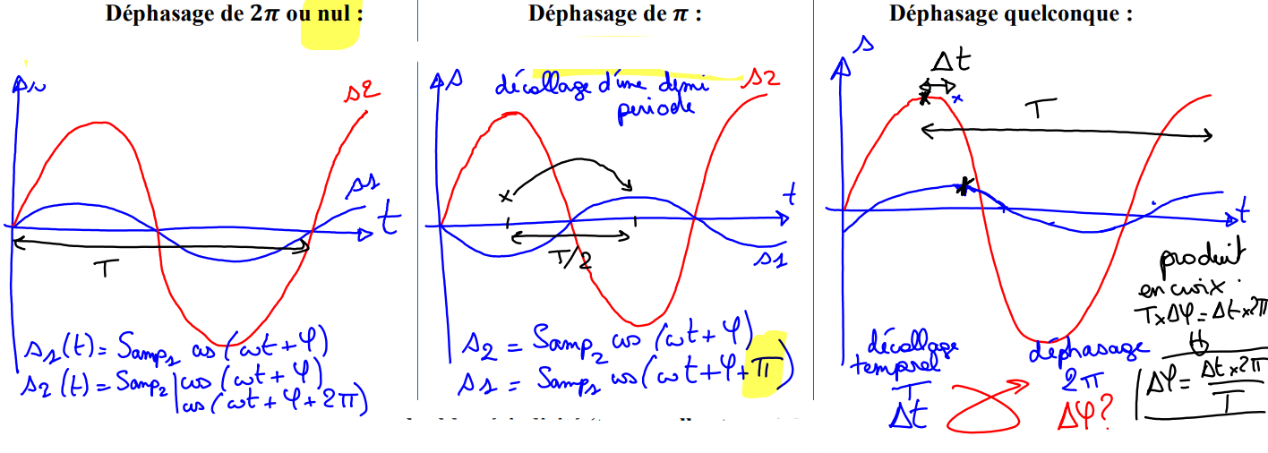 <p>dire si les signaux sont en phase ou en opposition de phase</p>