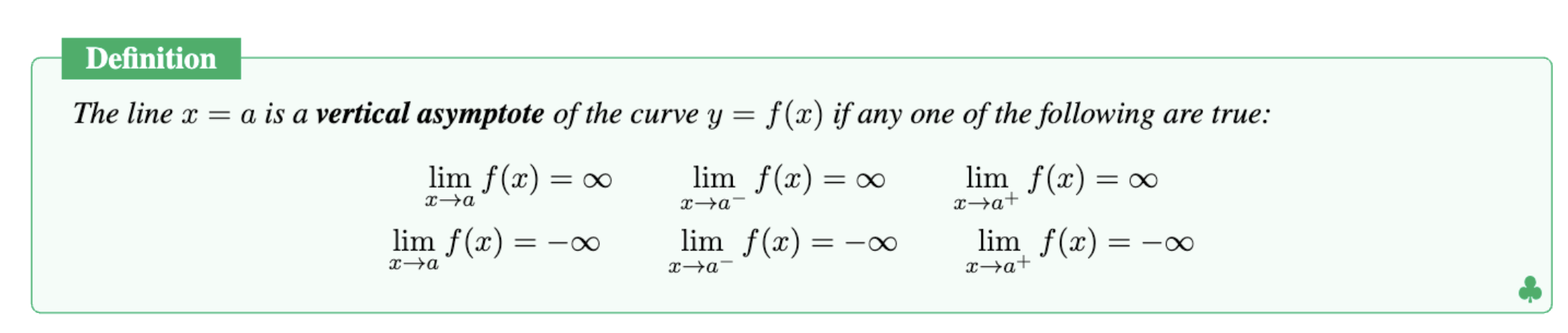<p>If any of the following are true</p>