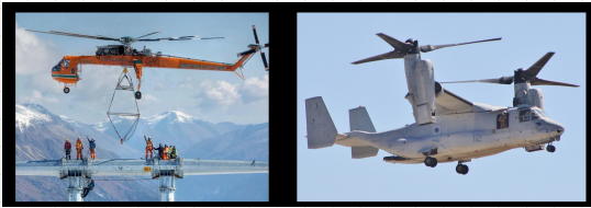 <p>can we compare the rotors of these two rotorcrafts using FM?</p>