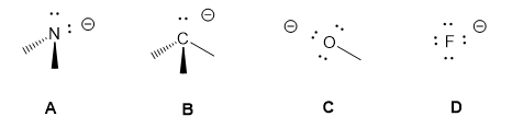 <p>Rank order the bases below from strongest to weakest</p><p><span><span>A)</span></span><span style="font-family: &quot;Times New Roman&quot;; line-height: normal; font-size: 7pt;"><span>&nbsp;&nbsp;&nbsp;&nbsp; </span></span>D&gt;A&gt;B&gt;C</p><p class="MsoListParagraph" style="text-align: justify;"><span><span>B)</span></span><span style="font-family: &quot;Times New Roman&quot;; line-height: normal; font-size: 7pt;"><span>&nbsp;&nbsp;&nbsp;&nbsp; </span></span><span><span>B&gt;A&gt;C&gt;D</span></span></p><p class="MsoListParagraph" style="text-align: justify;"><span><span>C)</span></span><span style="font-family: &quot;Times New Roman&quot;; line-height: normal; font-size: 7pt;"><span>&nbsp;&nbsp;&nbsp;&nbsp; </span></span>B&gt;C&gt;D&gt;A</p><p class="MsoListParagraph" style="text-align: justify;"><span><span>D)</span></span><span style="font-family: &quot;Times New Roman&quot;; line-height: normal; font-size: 7pt;"><span>&nbsp;&nbsp;&nbsp;&nbsp; </span></span>B&gt;C&gt;A&gt;D</p>