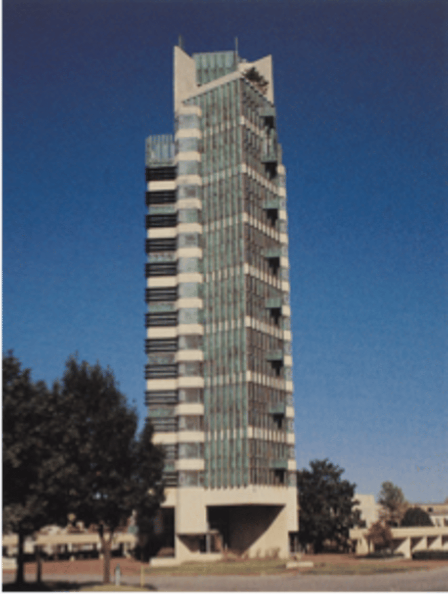 <p>Frank Lloyd Wright's only realized skyscraper built in Oklahoma</p>