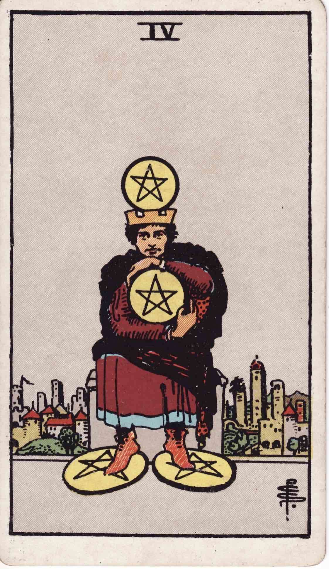 <p>Four of Pentacles</p>