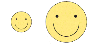 * an increase in the dimensions of an object by a constant factor