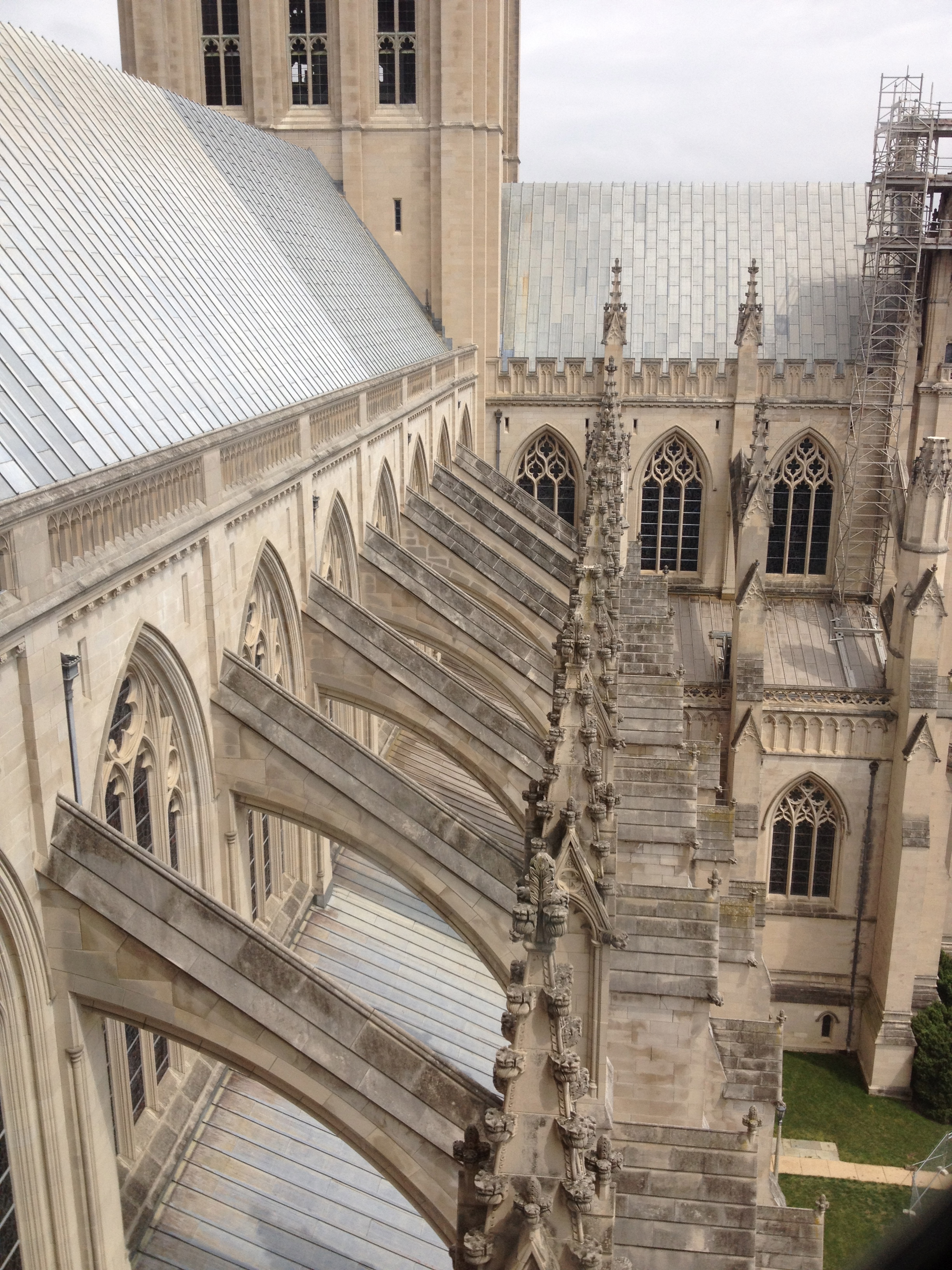 <p>They support the masonry. They pinch together the sides to help support</p>