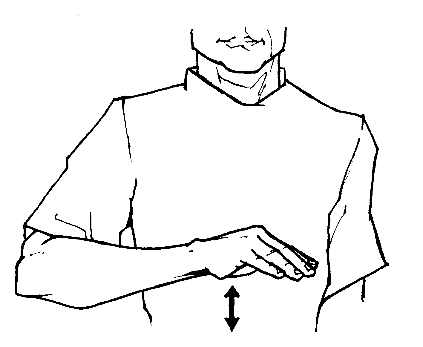 <p><span style="font-size: medium">two pats on the top of an imaginary child's head.</span></p>