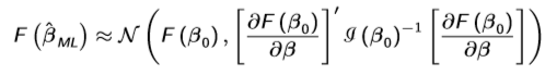 <p>Works because we know that beta is asymptotically normal from MLE</p>