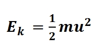 <p>Ek energy of motion, associated with the mass of the moving object(m) and its speed(u)</p><p>Can have the units joules, kilojoules, J/mol, KJ/mol, electronvolts(eV), calories(cal), or nutritional calories(Cal)</p>