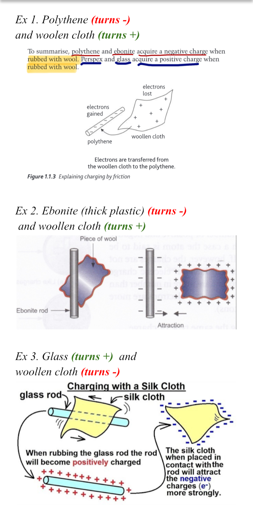 <ul><li><p>Charging by <strong>friction </strong>- making physical contact in motion with two <strong>oppositely charged</strong> objects to <em>transfer/exchange charges. (<u>Charge is conserved because no charge was lost)</u>&nbsp;</em></p><p></p></li></ul>