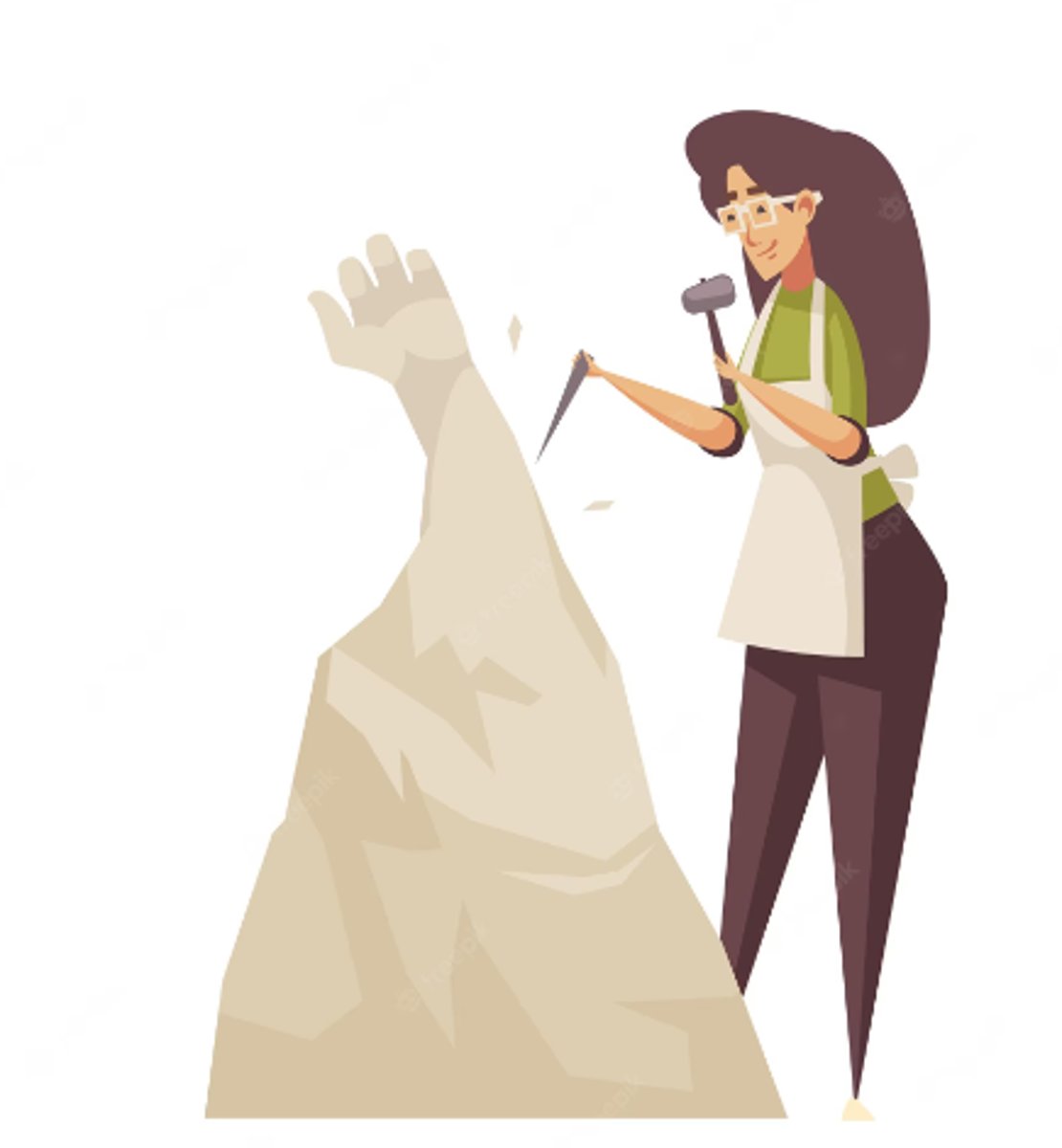 <p>es la acción de usar un material para crear una escultura.</p>