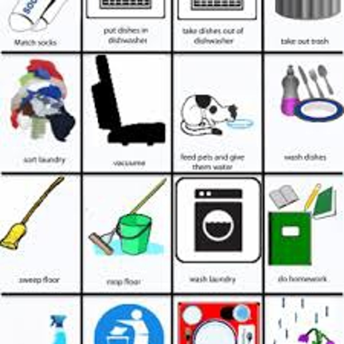 <p>chores</p>